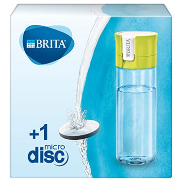 Brita 1016335 Trinkflasche mit Filter fill and go, Deckel: Polypropylen, Mundstück: Polyethylen, Korpus: BPA-freier Kunststoff, lime, 7.5 x 7.5 x 22.0 cm im Sale